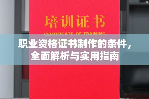 民乐职业资格证书制作的条件，全面解析与实用指南