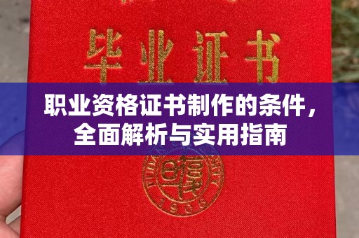 民乐职业资格证书制作的条件，全面解析与实用指南