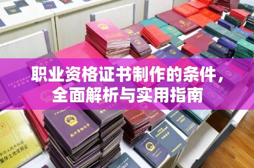 民乐职业资格证书制作的条件，全面解析与实用指南
