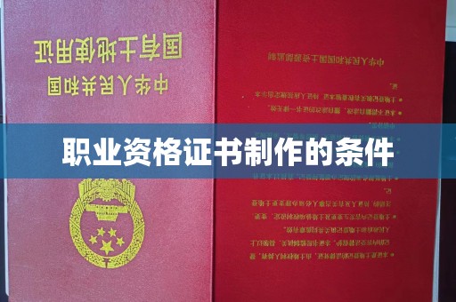 民乐职业资格证书制作的条件
