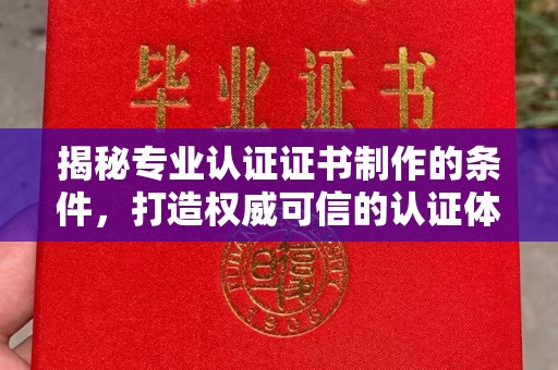 民乐揭秘专业认证证书制作的条件，打造权威可信的认证体系